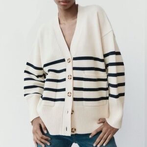 Zara - striped knit cardigan